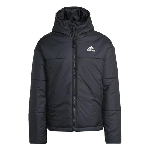 adidas outdoor Men's BSC 3-Stripes Puffy Hooded Jacket, Black, XX-Large