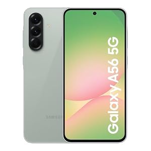 Samsung Galaxy A56 5G Smartphone, Awesome Intelligence, 8GB RAM, 256GB Memory Storage, 50MP Camera, Awesome Olive, 3 Year Extended Warranty (UK Version)