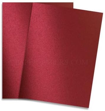 PaperPapers Quality, 8.5X11 Letter Size Specialty Cardstock - Red Satin - 249 GSM (92lb Cover),25-PK