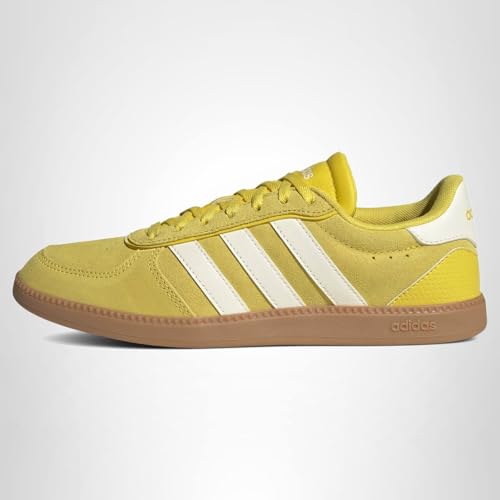 Adidas Women's Breaknet Sleek, Yellow/Off White/Gum, 9