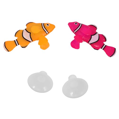 ORFOFE 2pièces Décoration Aquarium Faux Poissons Réalistes pour Aménagement sous-Marin Accessoires Colorés pour Réservoirs Eau
