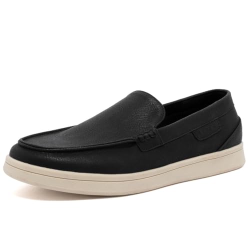 Image of Nautica Men's Slip-On Loafers Casual Moc Toe Sneakers Boat Shoes Slipper for Men - Lightweight & Comfortable - Derwin