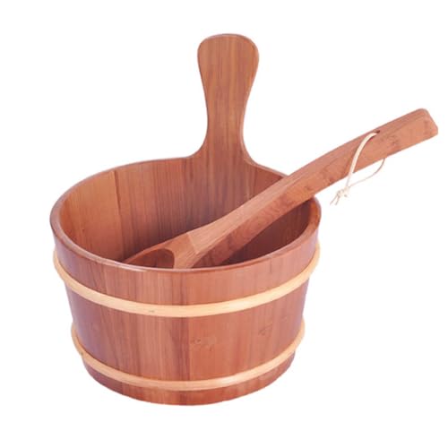 Juego de cubos de sauna de madera de cedro, incluye inserto y cucharón, accesorios de sauna de primera calidad para una experiencia de sauna auténtica