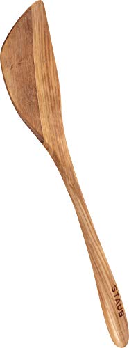 Staub 40509聽-聽252聽-聽0聽Olive Wood Rail Silicone Spatula 33聽x 5聽x 2聽cm