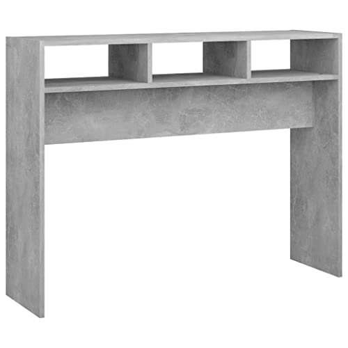 vidaXL Table Console Table de Couloir Table d'Entrée Table d'Appoint Salon Salle de Séjour Maison Intérieur Gris Béton 105x30x80 cm Aggloméré
