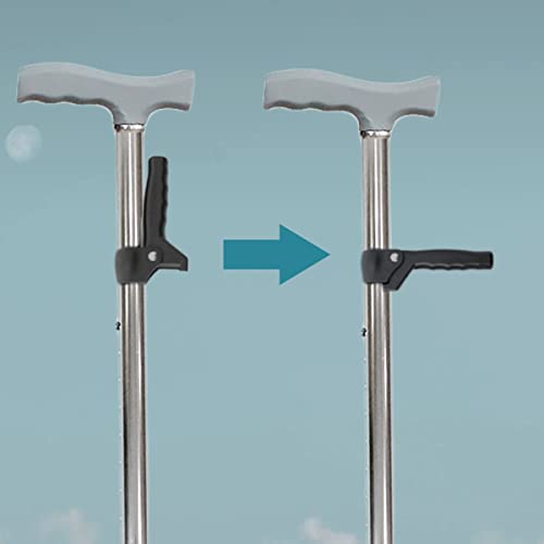 Walking Cane Handle Grips Support Stand Assist for Walker or Crutch, Fits Crutch Pipe Dia 1\" for Elderly, Disabled, Limited Mobility