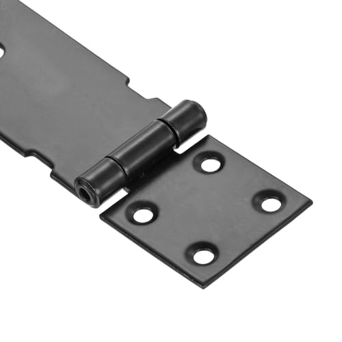 Image of PATIKIL 4 Inch Door Hasp Latch, Stainless Steel Barn Door Security Padlock Hasp Lock Latch for Door Window Drawer Toolbox Garage, Black Silver