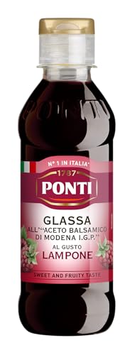 Ponti - Glassa crema de vinagre balsámico de frambuesa bote 250 g