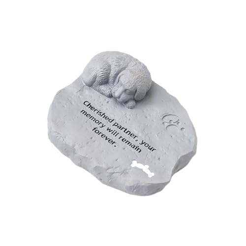 Guangcailun Pietre Commemorative per Animali Domestici, Pietre da Giardino Impermeabili per aiuole Esterne, portici, Cani