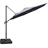 RANSENERS vrijdragende parasol Patio Paraplu Zonnescherm, Ø 300cm, Frame aluminium/staal, Polyester met UV 80+, 360…