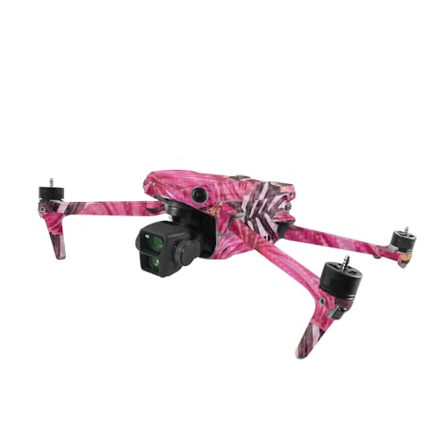 Image of MightySkins Carbon Fiber Skin Compatible with DJI Air 3 - Tropical Pink | Protective, Durable Textured Carbon Fiber Finish | Easy to Apply