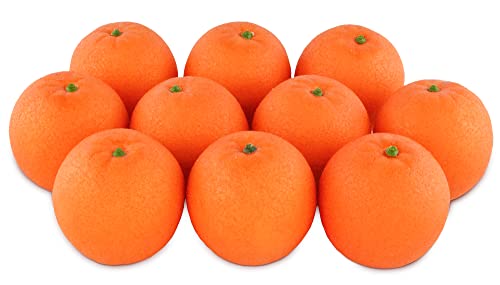 Samyo 10Pcs Artificial Lifelike Simulation Orange Set Fake Fruit For House Kitchen Party Decoration #TOP1