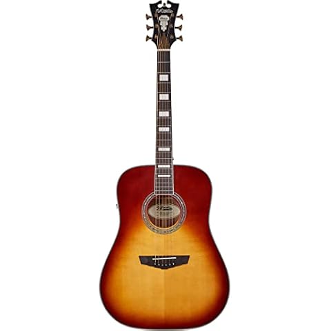 D'Angelico 6 String Acoustic-Electric Guitar, Right, Iced Tea Burst (DAPD300ITBAPS) Cover