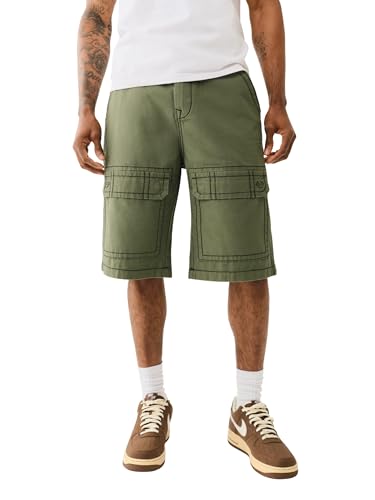 True Religion Men's Big T Vinny Cargo Short | Slim Fit with Flap