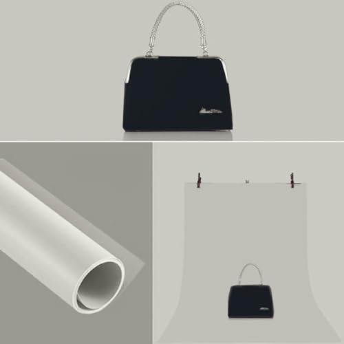 Image of SMILEDRIVE Photography Background Sheets, 60 x 120 cm, Grey | Backdrop Sheets, Waterproof, Wrinklefree, PVC Material