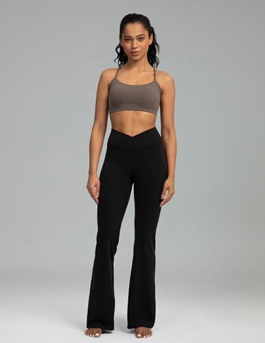 Image of Colorfulkoala Women's Dreamlux Y Back Sports Bra Low Impact Padded Workout Top with Built in Bra A-C Cups