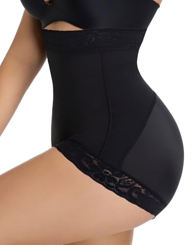 GROW LOOP High Waist Butt Lifting Shapewear Tummy Control Panties for Women Body Shaper Shorts Black