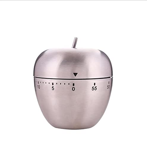 10pcs Stainless Steel Kitchen Timer Mechanical Egg Alarm Clock Reminder 60 Minutes Cooking Tools(B)