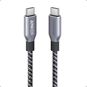 Anker Prime da USB-C a USB-C Cavo 240W, Ricarica Rapida e Resistente, in Nylon Intrecciato con Materiali Riciclati, per iPhone 16/16 Pro/16 Pro Max/16 Plus, MacBook, iPad, Galaxy S24, e altr