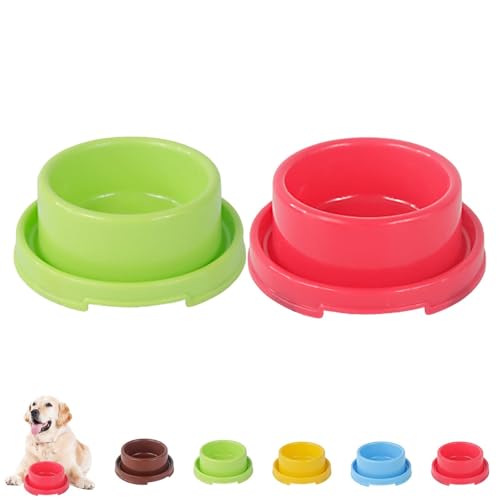 2 Piezas Tazón de Comida para Perros y Redondo Comedero