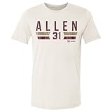 500 LEVEL Jarrett Allen Cleveland Cavaliers Font Cleveland Cavaliers Shirt (Natural, Large)