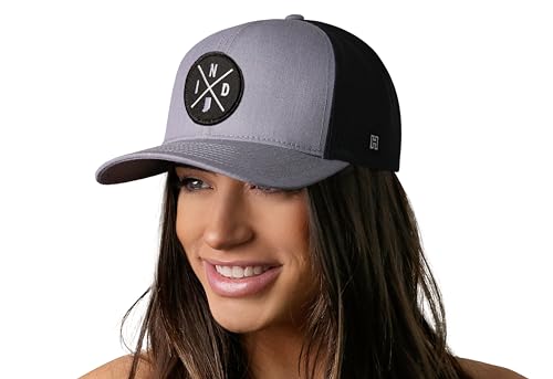 Image of HAKA State City Trucker Hat for Men & Women, Adjustable Baseball Hat, Mesh Snapback, Sturdy Outdoor Black Golf Hat