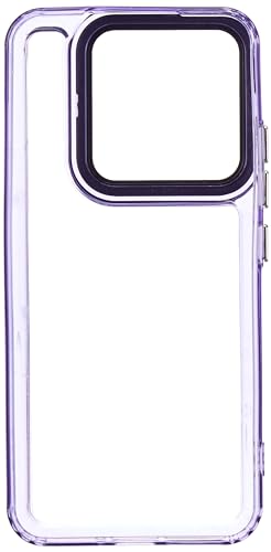 Image of Kapa Warrior Acrylic Clear Back Cover for Xiaomi 14 (5G) | Slim Shockproof [Military Grade Protection] Hybrid Bumper Case (Purple Sides)