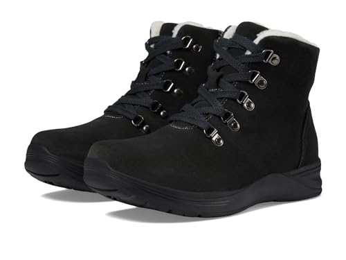 Size 10 XX Wide Propet Womens Demi Round Toe Fall/Winter Casual Boots Ankle Low Heel 1-2" - Black