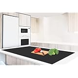 Aechy 調理台保護マット 特大 シリコンマット 120×60cm キッチンカウンタープロテクターマット 厚さ2mm 耐熱 柔軟 カット可能 滑り止め 傷防止 防水 吸音 コンパクト収納 ブラック