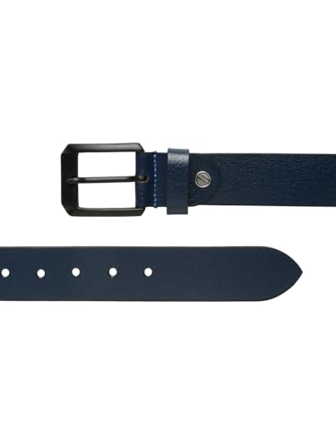 Image of TEAKWOOD LEATHERS Men's Casual Leather Belt, 6 Holes, Classic Buckle Lock Belts for Men | T BT EC 1