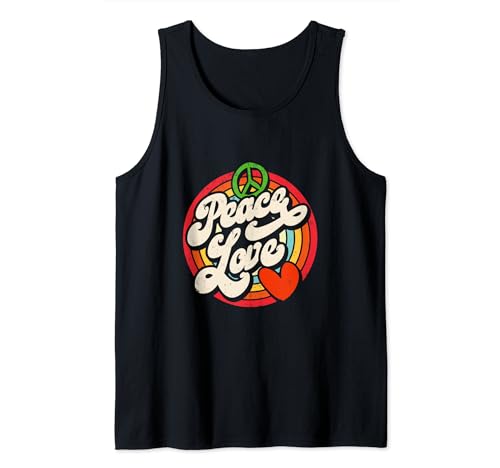 Paz amor hippie flower power signo de la paz Camiseta sin Mangas