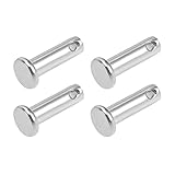METALLIXITY Clevis Pins (5mmx16mm) 4Pcs, Single Hole Flat Head 304 Stainless Steel Fastener Pin - for Metal Devices, Furniture Installation, Industrial, DIY