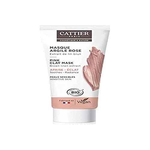 Cattier Mini Masque Argile Rose – Peaux Sensibles – 30ml, Douceur, Hydratant