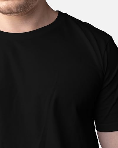 Image of DRIP Men's Solid Cotton Round Neck Half Sleeve T-Shirt