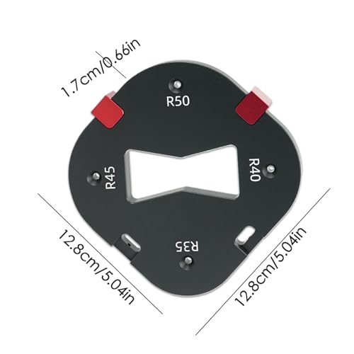Gabarit de rayon d'angle pour travail du bois et modèle de rayon rond