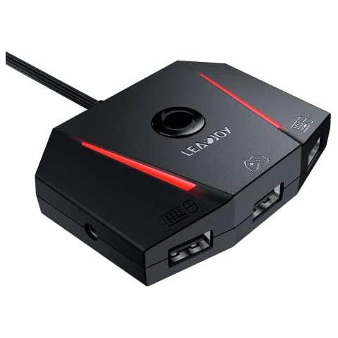 LeadJoy VX2 AimBox Game Consoles Keyboard and Mouse Adapter Wired Connection Converter Compatible with Nintendo Switch, Xbox Series X, Xbox One, PS4 Cover