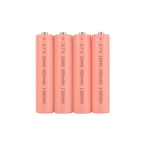 3.7V 10440 450mAh Rechargeable Battery,Li-ion SC-i Rechargeable Battery（4PCS）