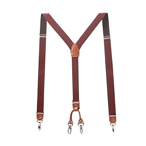 Tirantes para hombre casuales y de negocios con ganchos elásticos