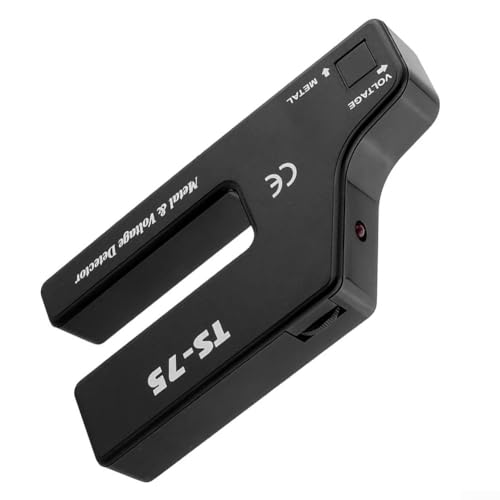 Honseadek TS75 - Detector de metales 2 en 1, buscador de pernos de pared con sensor de voltaje para decoración de interiores, detección de cables, AC100V, localizador de cables ABS, color negro