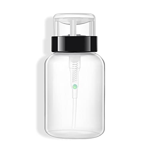 Laimoere Flacon pompe pour dissolvant de vernis à ongles 200 ml Flacon de voyage vide pour dissolvant de vernis à ongles et démaquillant Outil de nail art