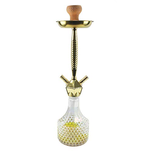 DYB Tragbares Shisha-Set, 70 cm Shisha-Set mit 2 Schläuchen, Milchglas und Alu-Arabisch-Shisha-Set für EIN gesundes… – Bild 4