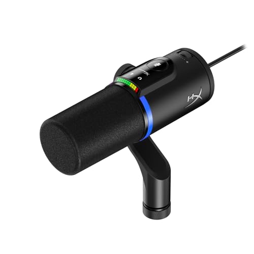 HyperX FlipCast ダイナミックマイク XLR/USB デュアルコネクション カーディオイド（単一指向性） マルチファンクションノブ搭載 タップミュート対応 NGENUITY対応 テレワーク ストリーマー コンテンツクリエーター ゲーマー向け PC Mac PS4 PS5 Nintendo Switch ブラック メーカー保証2年間 B2CM1AA