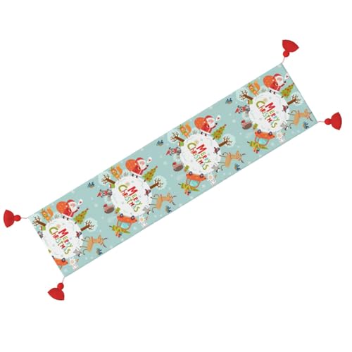 Chemin de table de Noël renard antidérapant 35x152 cm pour protéger et embellir votre table - 3