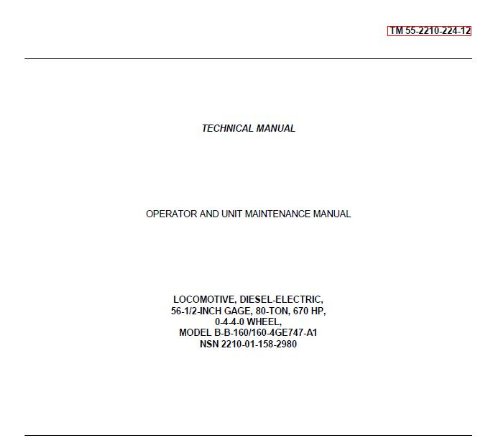 US Army Technical Manual TM 55 2210 224 12 OPERATOR AND UNIT 