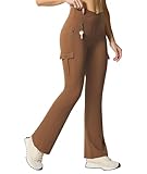 Flare Leggings for Women Yoga Crossover High Waist...