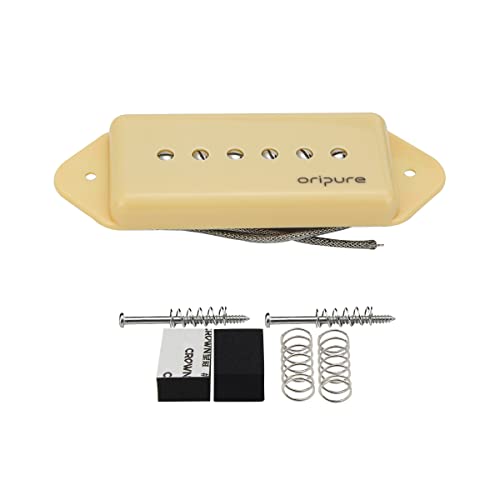 Oripure P90 Soap Bar Pickups Dog Ear Alnico 2 Electric Guitar Bridge Pickup Cream Single Coil Pickup #TOP11