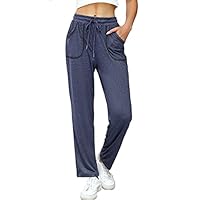 iClosam Pantaloni Tuta Donna in Cotone Pantaloni della Larghi con Tasche e Coulisse Pantaloni Sportivi Ccomodi per Jogging Fitness Sport S-XXL