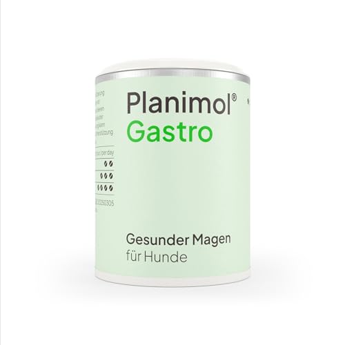 Planimol Gastro - Verdauungs-Snack für Hunde mit empfindlichem Magen - unterstützt bei Sodbrennen, Erbrechen & Grasfressen - unterstützt Magenschleimhaut & Säurebalance - 60 Tabletten