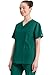 Dickies Unisex V-Neck Scrub Top, Hunter, X-Large
