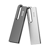 32Go Clé USB 3.0 Lot de 2 Clef USB Métal Imperméable Flash Drive Clés USB 32 Go pour PC, Ordinateur Portable, Stockage de Données,(2X32Go Argenté Noir)